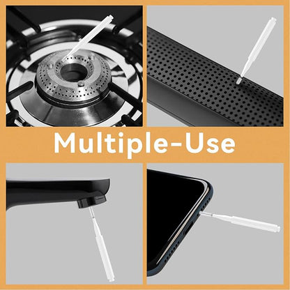 50PCS Shower Head Cleaning Brush, Shower Head Cleaner Tool for Showerhead Small Hole Nozzle, Anti-Clogging Multifunctional Crevice Cleaning Brush with Protective Cover & Storage Boxes(Orange, White)