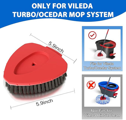 Upgraded Spin Mop Replacement Scrub Brush Heads Compatible with Ocedar EasyWring 1 Tank,Full Bristle Scrubber Replace Great for Kitchen, Bathroom, Pools,Deck Hard Floor Cleaning