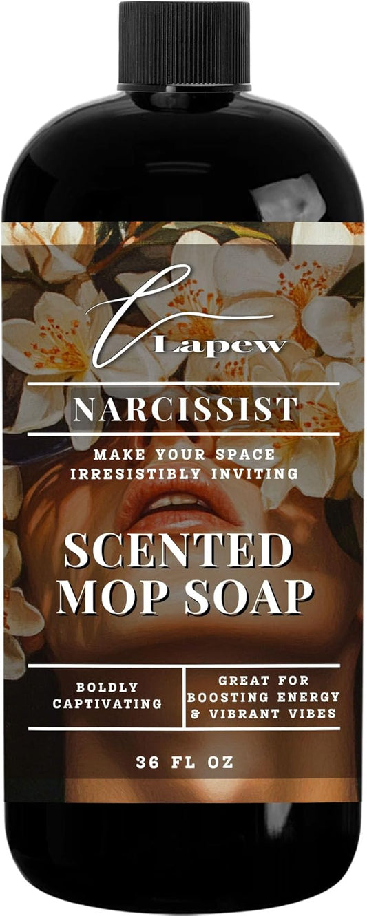 Lapew Narcissist Scented Mop Soap - Luxury Floor Cleaner Concentrate for Mopping Tile, Laminate, Vinyl & Hardwood | Streak-Free, Low-Foam | 36 oz