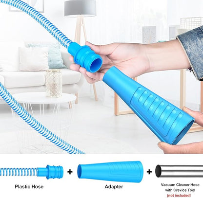 Sealegend 2 Pieces Dryer Vent Cleaner Kit, Dryer Vacuum Hose Attachment and Flexible Lint Brush, Dryer Vent Cleaning Tools for Crevice Lint Trap‌, Blue