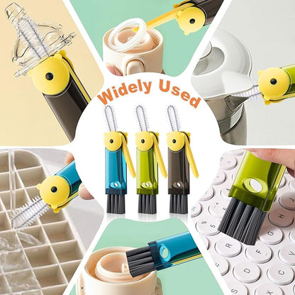 3 in 1 Cup Lid Cleaning Brush, Portable Gap Cleaner Brush - Multifunctional Bottle Cleaning Brush for Bottle Gap/Tight Spaces/Travel Bottle Lid, Home Kitchen Crevice Brush Tools, 3 PCS