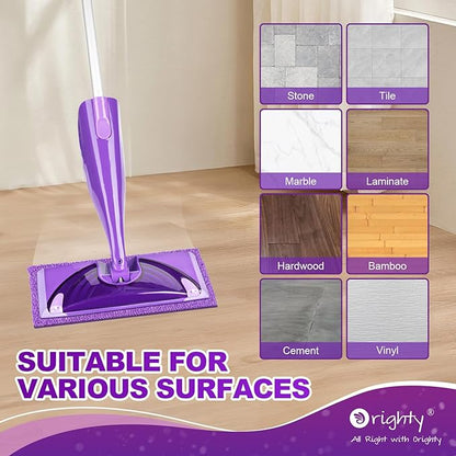 Orighty Microfiber Mop Pads Compatible with Swiffer Wet Jet, Reusable Swiffer Wet Jet Pads Refills, 12 Pack Machine Washable Replacement Pad for Multi Surface Wet & Dry Cleaning