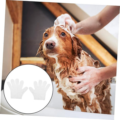 Garneck 1bag Pet Grooming Gloves for Cats Dogs Soft Pet Cleaning Gloves Sakura Fragrance No-Rinse Spa Easy Care