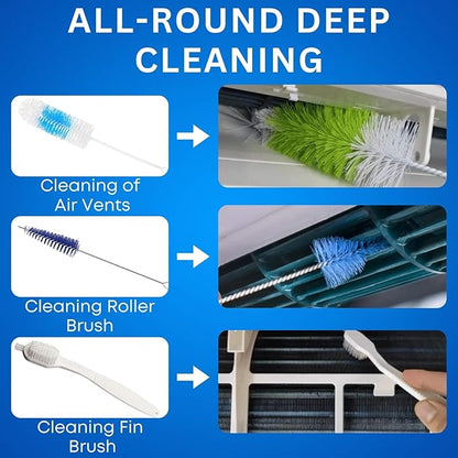 Oiktylr Mini Split Cleaning Kit Bag with 2L High Pressure Sprayer, Air Conditioner Cleaning Kit with Waterproof PVC AC Cleaning Cover Bib with HVAC Cleaning Tools, Small