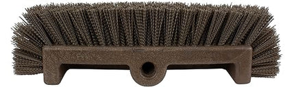 SPARTA Multi-Level Tile Scrub Brush 12" Wide Brush Head, Heavy-Duty Tile Cleaning Brush with End Bristles for Commercial Tiles, Tubs and Floor, Plastic, 12 Inches, Brown