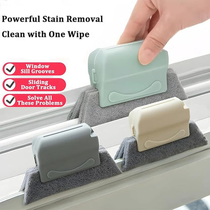 Car Magic Window Track Cleaner, 3PCS Handheld Vehicle Groove Cleaning Brushes Tools Set, Automotive Sliding Door Track Clean Brush, Universal for SUV Automobile Truck
