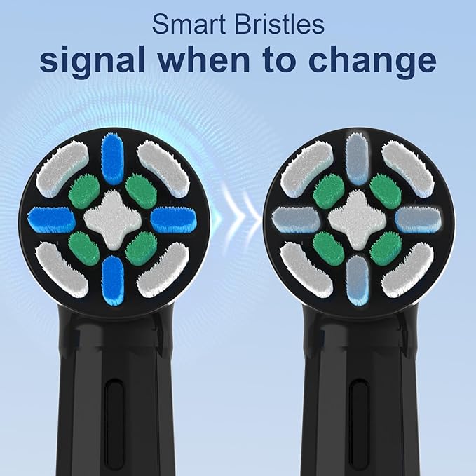6 Pack IO Brush Head Compatible with Oral B IO 2/3/4/5/6/7/8/9/10/Deep Clean Electric Toothbrush, Replacement Heads Compatible with Oral B IO for Effective Cleaning (Black)