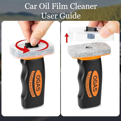 Glass Emulsion Cleaner,Handle Oil Film Remover&Windshield Cleaner For Cars Window, Glass Emulsion, Crystal Clear View