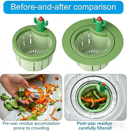 Cactus Kitchen Sink Drain Strainer, 2026 Upgrade Cactus Sink Strainer Basket, Fun Sink Accessory Innovations in Household Kitchen Supplies Bring Different Joy and Mood to The Kitchen (2pcs-Mix)