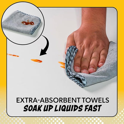 Chemical Guys AllSwipe Multi-Purpose Microfiber Towels for Cars Microfiber Cleaning Cloth Gray Drying Towels Car Detailing for Wash Interior and Glass, 14 x 12 Inch - 6 Pack