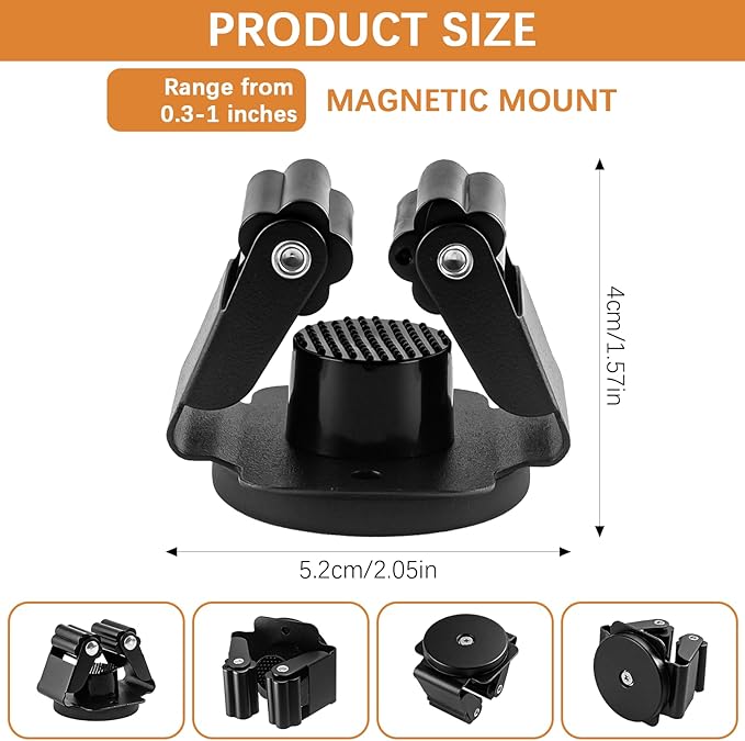 Magnetic Mop Broom Holder,4Pack Heavy Duty Magnetic Broom Holder for Cleaning Tools,D1.69” Strong Broom Mop Holder Wall Mount for Garage Kitchen Laundry Work Shop