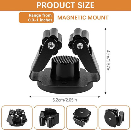 Magnetic Mop Broom Holder,4Pack Heavy Duty Magnetic Broom Holder for Cleaning Tools,D1.69” Strong Broom Mop Holder Wall Mount for Garage Kitchen Laundry Work Shop