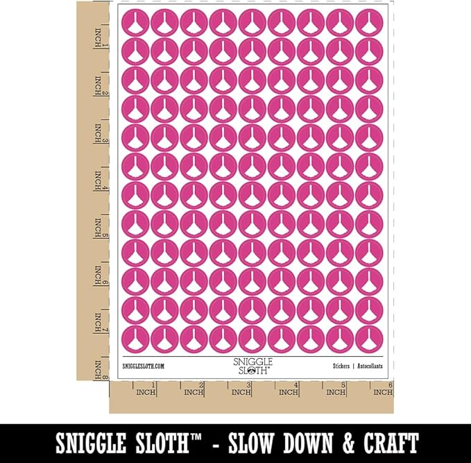 Feather Duster Cleaning 200+ Round Stickers - Gloss Finish - 0.50" Size - Hot Pink
