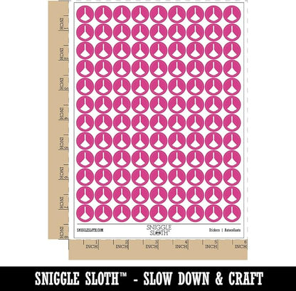 Feather Duster Cleaning 200+ Round Stickers - Gloss Finish - 0.50" Size - Hot Pink