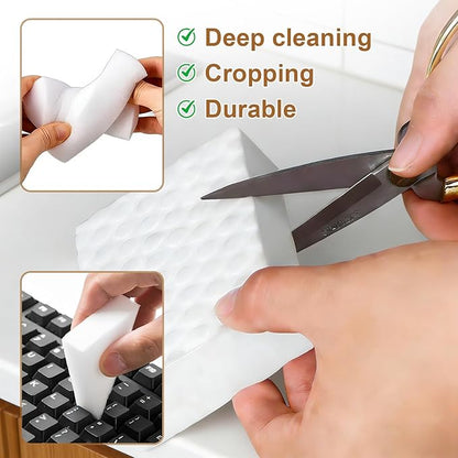 20Pcs Melamine Foam Sponge, 2X Density Magic Cleaning Eraser, Durable Multi-Surface Scrubber for Kitchen, Bathroom, Wall, Shoe, Car, Sink & Floor Household Cleaning Essentials (20 Pcs-2X Density)