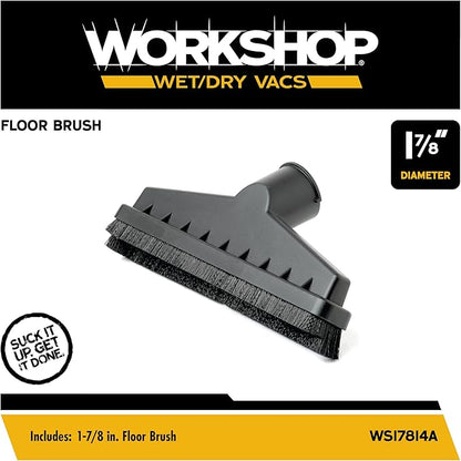 WORKSHOP Wet/Dry Vacs Shop Vacuum Accessories WS17814A Floor Brush Attachment for Wet Dry Vacuum Cleaners, Fits 1-7/8-inch Extension Wands and Hoses