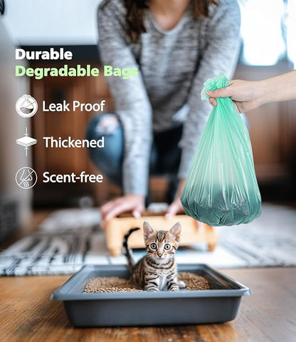 Compostable Trash Bags 1.2 Gallon 150 Packs,AYOTEE Compost Bags,Small Biodegradable Trash Bags Green Are Suitable For 1-2 Gallon And 4-8 Liter Small Trash bags can liner