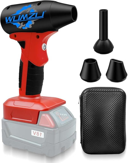 Portable High-Speed Compressed Air Duster with 130000 RPM Turbo Fan Compatible with Milwaukee M18 Battery for Computer Keyboards PC and Car Cleaning (Battery Not Included)