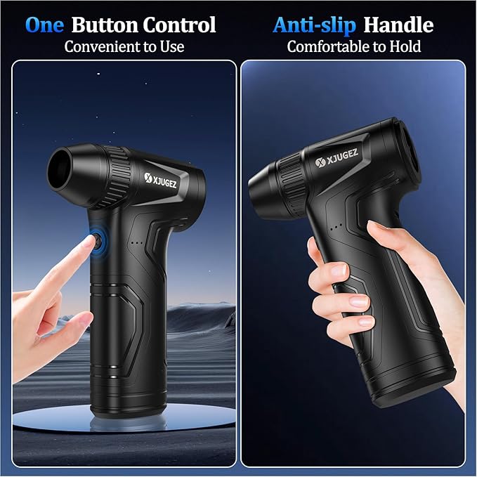 Mini Compressed Air Duster,160000RPM Portable Electric Air Duster,4-Gear Speed Wind with Type-C for Fast Charging,Suit for Home Cleaning,Cleaning Car,Sofa,Keyboards, Yard Leaves, Snow,Camping