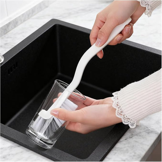 2pcs Dish Scrub Brushes with Handle for Kitchen，Small Cleaning Brush for Cup，Kitchen Sink，Blender，Crevice Cleaning Brush