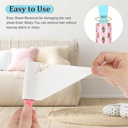 40 Pcs Mini Lint Roller for Travel, Small Lint Roller Travel Size with 30 Sheets Each, Compact & Portable for Pet Hair, Clothes, Furniture, Car Interior, 5.9 x 1.18 inches