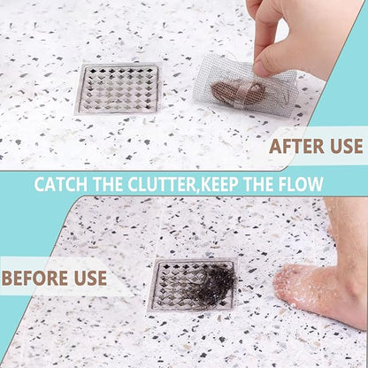 Shower Drain Hair Catcher 4 Inch,30PCS Shower Drain Mesh Stickers,Shower Drain Cover for Bathroom, Laundry, Bathtub, Kitchen, Sink, for Human and pet Hair Catcher