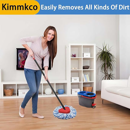 6 Pack Spin Mop Head Replacement for O Ceda RinseClean Spin Mop Refill, Mop Replace Head for Only 2-Tank System, Fluffy Microfiber, Deep Cleaning Machine Washable