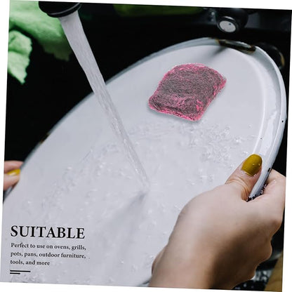 10 Pack Stainless Steel Scrubbers Heavy Duty Cleaning Sponges for Kitchen Bathroom Grills Pots Pans Durable Steel Wool Utensil Cleaning Pads Easy to Rinse Wash