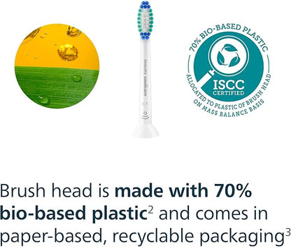 Philips Sonicare C1 SimplyClean - Genuine Replacement Electric Toothbrush Heads, White, 4 Pack One Year Supply, HX6014/65