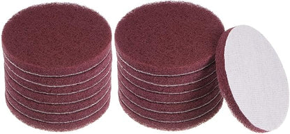 HARFINGTON 15pcs Drill Power Brush 4 Inch Tile Scrubber Scouring Pads 800 Grit for Bathroom Kitchen Household Cleaning