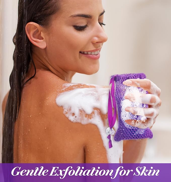 6 Pack Soap Bag, Soaps Mesh Bags & Soaps Saver, Exfoliating Shower Pouch for Bath, 5.5 x 3.5 Inch (6 Colors)