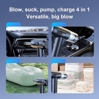 Electric Compressed Air Duster Vacuum Cordless PC Car Dust Blower Cleaner 50000RPM Reable with Display LED Light