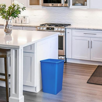 Rev-A-Shelf 35 qt Polymer Replacement Waste Container for Rev-A-Shelf Pullouts, Kitchen Cabinet Trash Can Recycle Bin, RV-35-22-2, Blue (2-Pack)