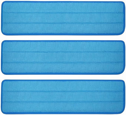 3 Pack of 18 inch Microfiber Mop Pad Universal for Commercial/Industrial/Professional use. Fits 16-18 Inch Heads Heavy Duty Wet & Dry Cleaning Reusable Mop Refills Fit for Most Flat Mops