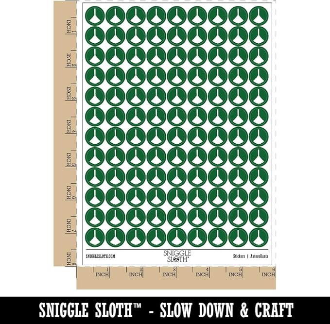 Feather Duster Cleaning 200+ Round Stickers - Gloss Finish - 0.50" Size - Dark Green