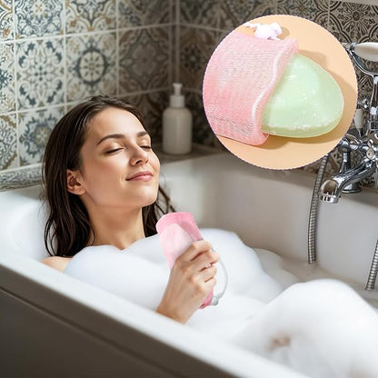 4 Pcs Mesh Soap Bags, Bar Soap Saver Bags, Bubble Foaming Nets Pocket with Drawstring for Facial Cleaning Body Wash