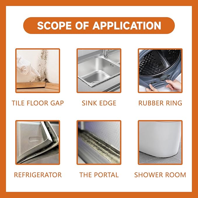 JoanofArc Remover Gel, Highly Effective In Penetration, Safe Formula That Does Not Damage The Surface, Suitable For Bathroom And Kitchen Tile Gaps, Wall Cleaning, 90g