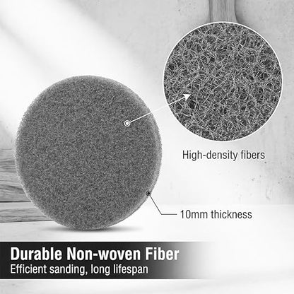 4 Inch Mixed Grit Drill Brush Scrubber Scouring Pads, 20 Pcs Hook & Loop Power Scrubber Scour for Rotary Tools, Random Orbital Sander (180#/400#/800#/1200#)