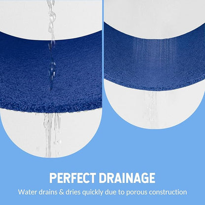 Hargiis Non-Slip Bathtub Mat, Anti Slip Shower Mat, Fast Drying Bathtub Mats, Foot Scrubber Mat, Anti Slip Mat for Tub, Floor, Bathroom, Kitchen, Home, Hotel (Navy Blue 24"×24")