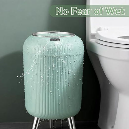 Procade Motion Sensor Trash Can with Lid,3 Gallon/11L Small Bathroom Garbage can,Blue Wastebasket Touchless Trashcan with Removable Leg,Automatic Trash Bin for Bedroom,Toilet, Office, rv, Living Room