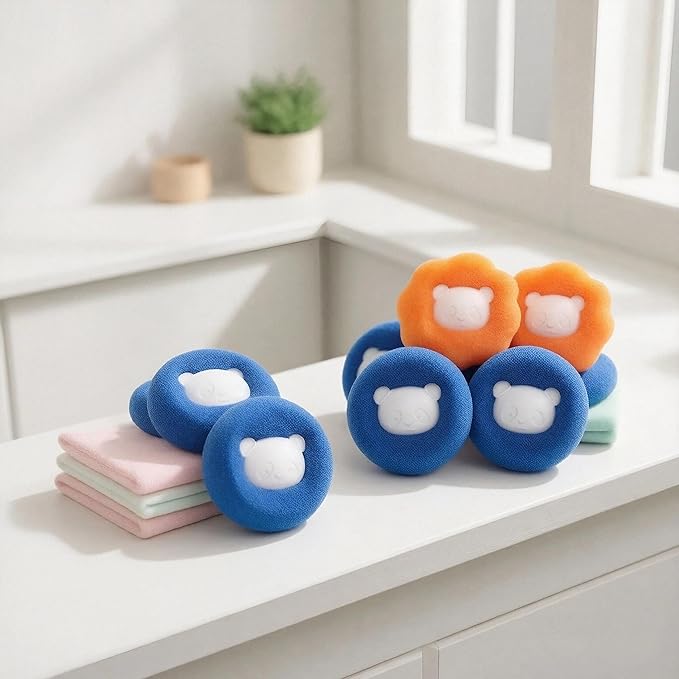 Reusable Pet Hair Remover for Washer, 10 Pack-Effective Pet Hair Dissolver Balls for Laundry & Dryer Lint Catcher. Traps Dander & Fur, Keeps Drains Clean. Eco Friendly Reusable Laundry Accessories.