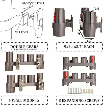 Fullclean Attachments Mount Holders Compatible with Dyson Gen 5 Gen5 V15 V12 V11 V10 V8 V7 Vacuum Cleaner Accessories Storage Tool Replacement Parts