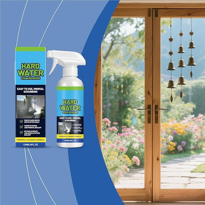 Potent Water Stain, Rapid Scale Dissolving Liquid, 120ml Bottle with Spray Nozzle, Clear Cleaner, Hard Hardware Shine with Acidic Formula, Professional Solution for Apartment Rental