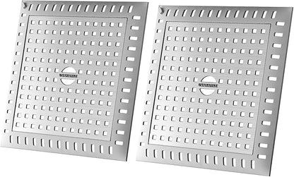 Drain Hair Catcher for Bathroom Sink,4.8" Stainless Steel and Silicone Shower Drain Covers Suitable for Drains and Bathroom Floors 2 Pack (2, Gray)