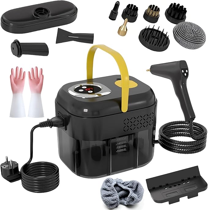2500w Handheld High-Temperature Pressurized Steam Cleaner, 2026 Upgraded Portable High Pressure Steam Cleaner, 2500watt Handheld Steam Cleaner for Kitchen, Bathroom, Furniture, Car (Smart-b)