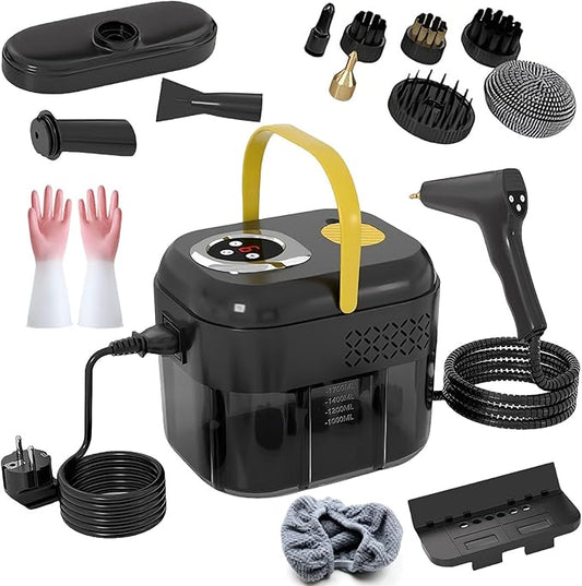 2500w Handheld High-Temperature Pressurized Steam Cleaner, 2026 Upgraded Portable High Pressure Steam Cleaner, 2500watt Handheld Steam Cleaner for Kitchen, Bathroom, Furniture, Car (Smart-b)