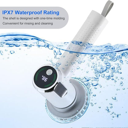Electric Spin Scrubber Cordless Cleaning Brush with Replaceable Brush Heads, Rechargeable Power Scrubber for Bathroom Shower Floor Window Tub Sink