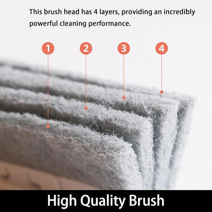 Magic Window Track Cleaner, 2024 Upgraded Window Groove Cleaning Brush, Window Cleaning Tools Set with 2 Replacement for Window lides Gaps Tile Lines Shutter Car Vents (3 PCS)