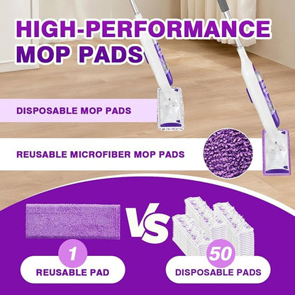 HOMEXCEL Reusable Microfiber Mop Pads for Swiffer PowerMop, Power Mop Pads Refills for 13''-15'' Spray Mop, Machine Washable Power Mop Pads Replacement for Multi-Surface Floor Cleaning, Pack of 16