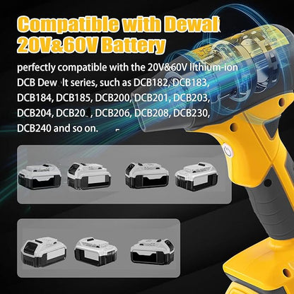 Cordless Jet Dry Mini Blower for Dewalt 20v Battery，Jet Fan 130000 RPM Wind Speed 4-Speed Control ，Super Jet Fan Blower for Drying, Cleaning (Battery not Included)